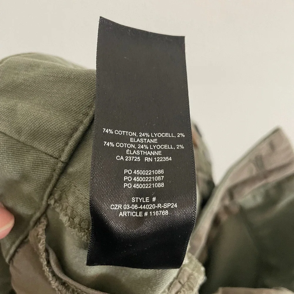 TNA Aritzia Picture Cargo Pant Olive Green High Rise Wide Leg Indie Y2K Size 0 - Picture 12 of 16